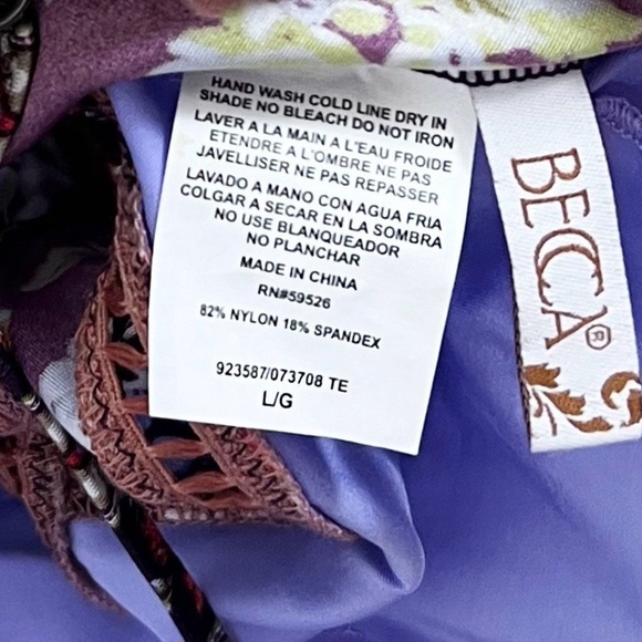 NWT BECCA Floral Cottage Tankini Swim Set Top & Bottom - Picture 6 of 8